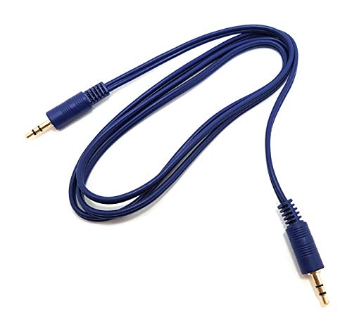 20m MainCore 20m Blue Stereo 3.5mm Jack Plug to 2 x RCA Phono TWIN Audio Lead Cable